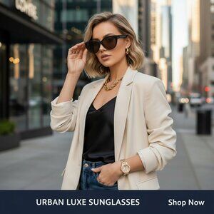 NEW Urban Catwalk Iconic Glam Trendy Designer Style Sunglasses BLACK